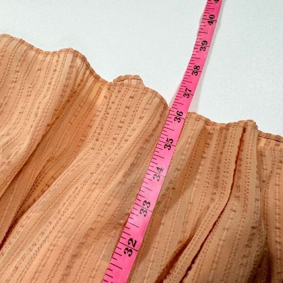 Current Air Los Angeles Dress Womens Medium Tan Striped Sleeveless A-Line - Picture 2 of 11